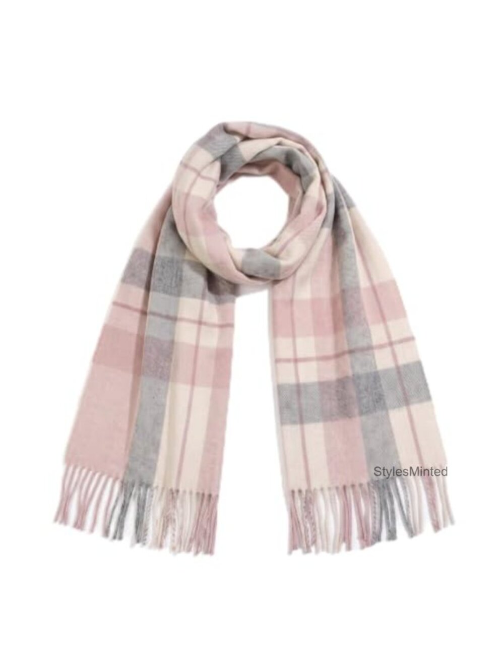 100% Merino Wool Plaid Scarf Gift Box Warm Winter Unisex